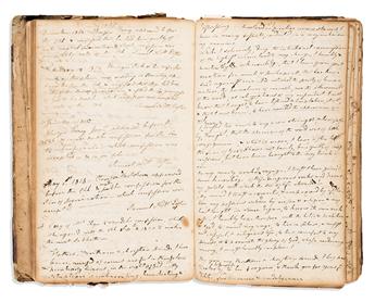 (CONNECTICUT.) Samuel Nott. Record book kept for 70 years as pastor of the Congregational Church of Franklin.